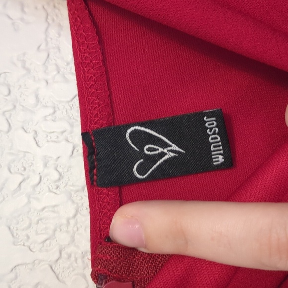 Windsor Ready to Ruche red sleeveless adjustable ruched asymmetrical mini dress - Picture 5 of 10